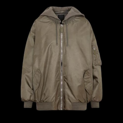Givenchy Oversized Hooded Bomber Jacket 'Dark Green'