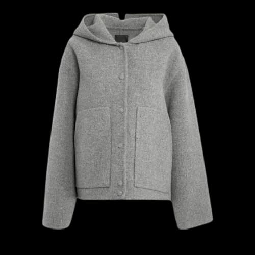 Givenchy Loose Fit Blouson With Splitable Hood 'Light Grey Melange'