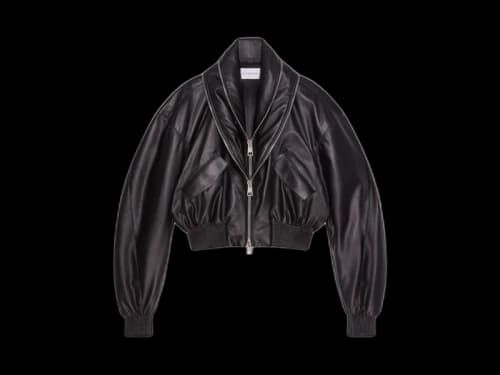 Givenchy Zipped Leather Collar Shawl Black