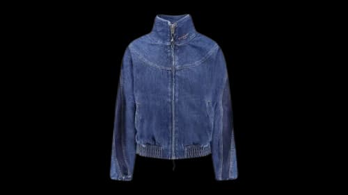 Givenchy Women's Denim Bomber Jacket Blue