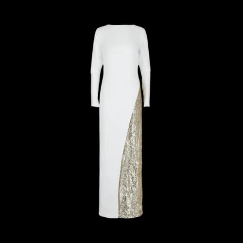 Givenchy Metallic Sequin Gown 'White/Gold'