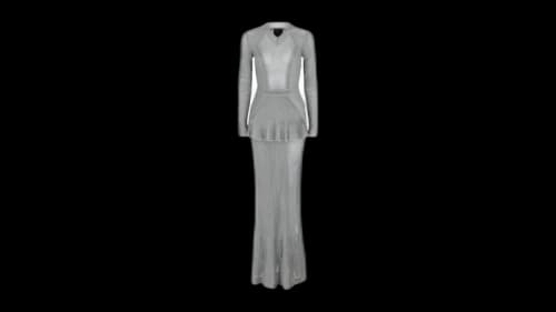 Givenchy Knit With Flounces Dress Grey