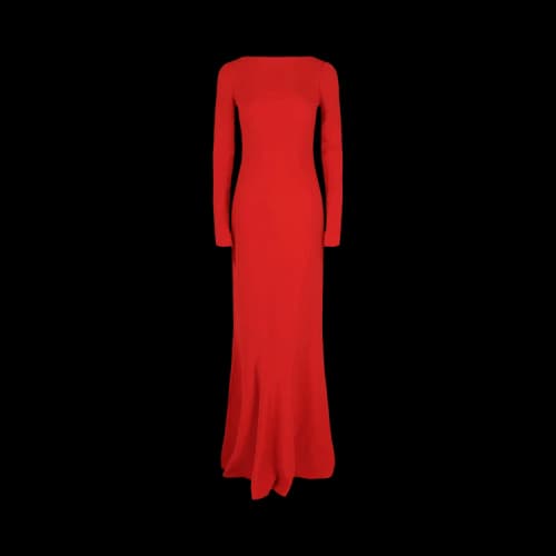 Givenchy Crisscross Chain Strap Gown 'Vermilion'