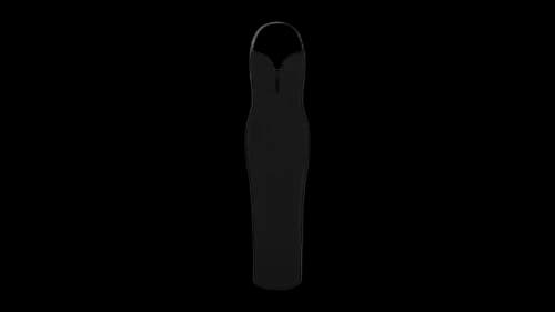 Givenchy Plunging Halter Midi Dress Black