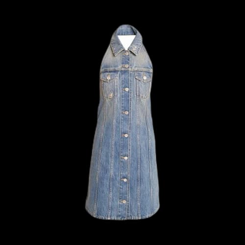 Givenchy Halter Denim Dress 'Medium Blue'