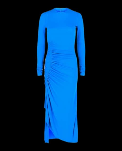 Givenchy Ruched Maxi Dress Aquamarine