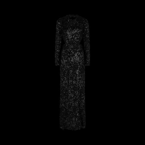 Givenchy Embroidered Sequin Gown with Cutout Detail 'Black'
