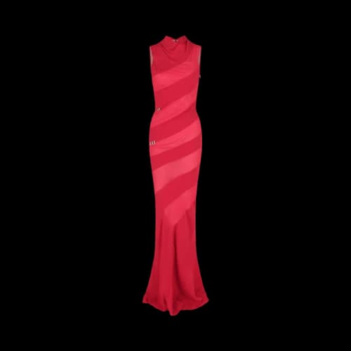 Givenchy Women's Mesh Panel Crystal Gown Cyclamen