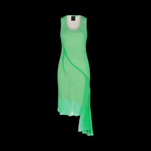 Givenchy Women's Ruffled Silk Dress Absynthe Green