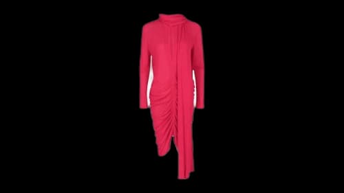 Givenchy Ruched Scarf Stretch-Crepe Dress Cyclamen