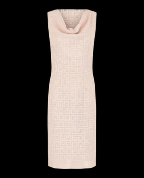 Givenchy 4G Monogram Draped Midi Dress Blush Pink