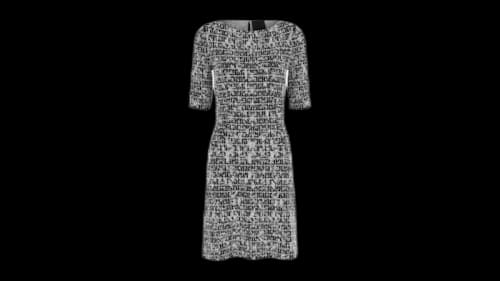 Givenchy Tweed 4G Midi Dress Black White