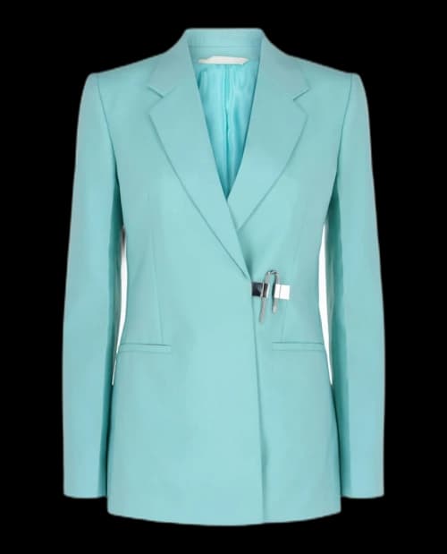 Givenchy Women's Fitted U-Lock Jacket Aquamarine