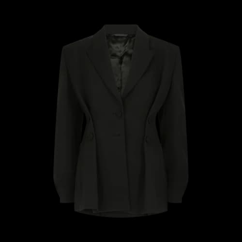 Givenchy Structured Tricotine Wool Jacket With Satin Collar 'Black'