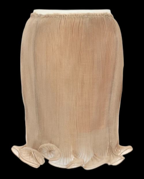 Givenchy Flared Organza Skirt Pale Gold