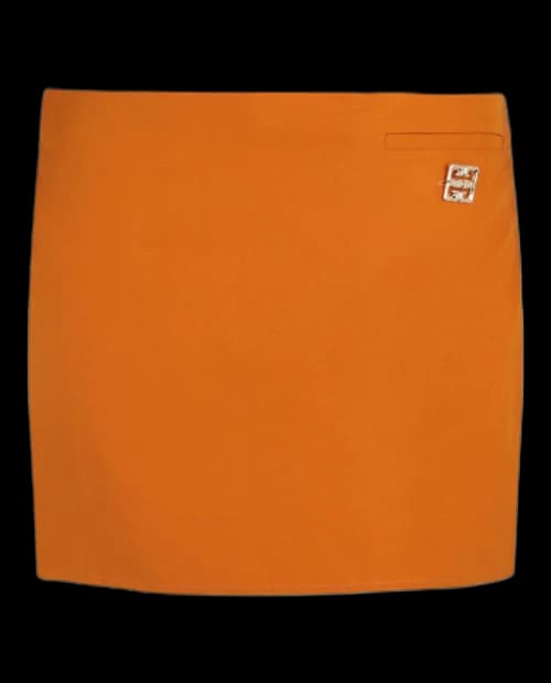 Givenchy Mini Skirt With 4G Emblem Orange