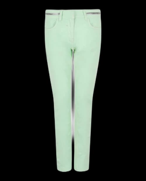 Givenchy Slim Fit Denim Jeans With Zipper Detail Pistachio