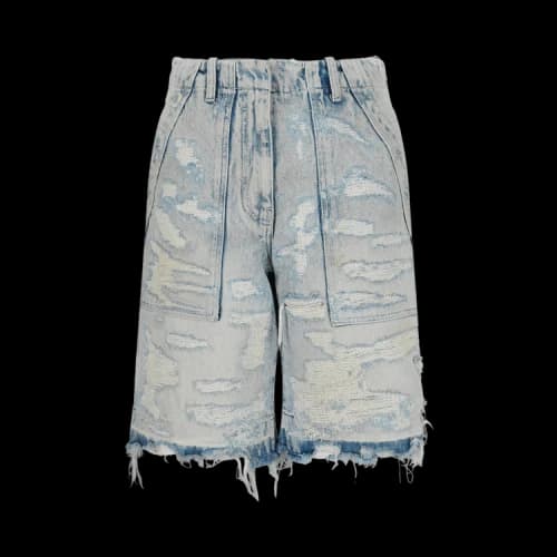 Givenchy Distressed Denim Shorts 'Light Blue'