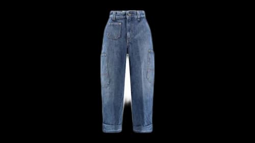 Givenchy Women's Alternative Fit Utility Denim Pants Medium Blue