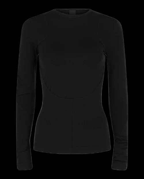 Givenchy Triple Stitched Cut-Out Top Black