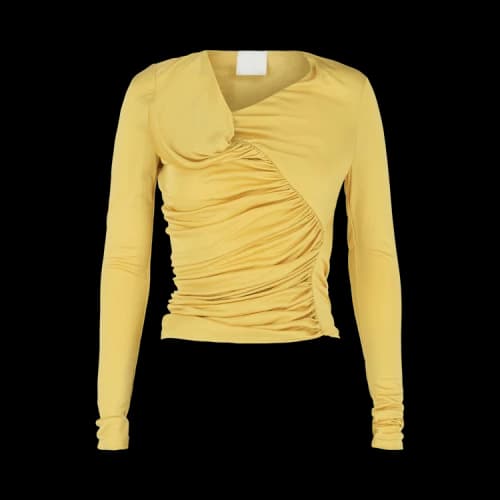 Givenchy Women's Ruched Long-Sleeve Top Banana