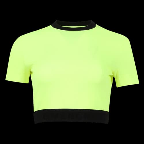 Givenchy Crop Top With Elastic Jacquard 'Fluo Yellow'