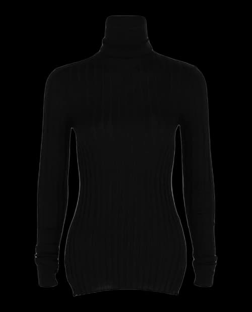 Givenchy Rolled Neck Long Sleeve Sweater Black