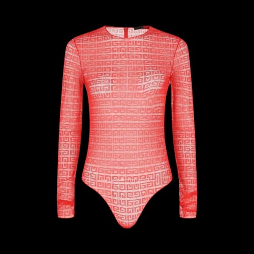 Givenchy 4G Lace Bodysuit 'Vermilion'