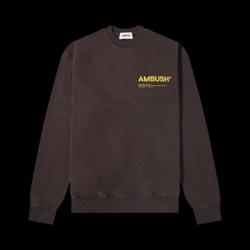 Ambush Fleece Workshop Crewneck 'Chocolate Torte Solar Power'