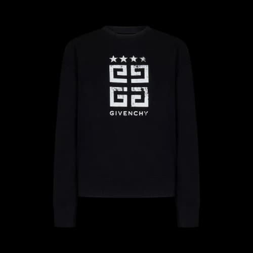 Givenchy 4G Stars Logo Printed Crewneck Sweatshirt 'Black/White'