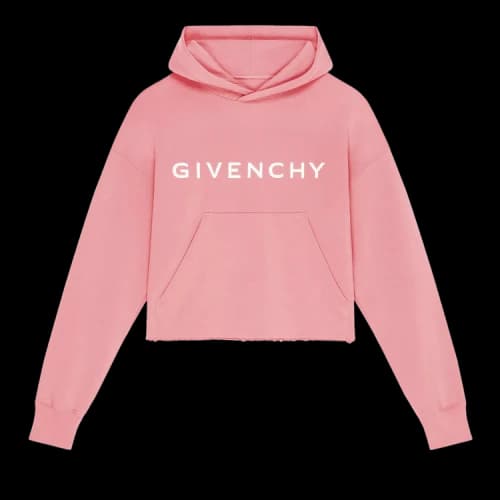 Givenchy Archetype Cropped Hoodie 'Flamingo'