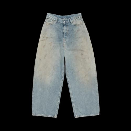 Acne Studios Wide Leg High Waisted Jeans 'Mid Blue'