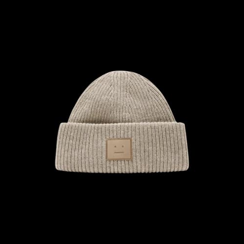 Acne Studios Rib Knit Hat 'Greige Melange'