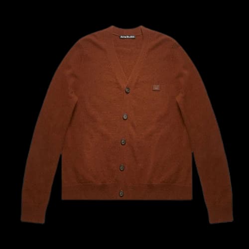 Acne Studios V-Neck Wool Cardigan 'Dark Brown'