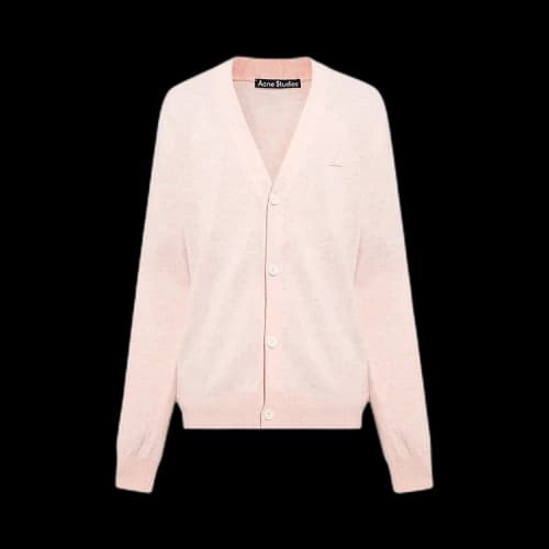 Acne Studios Wool Knit Cardigan 'Faded Pink Melange'