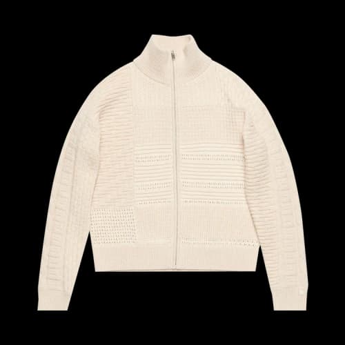 Acne Studios Patchwork Knit Cardigan 'Oatmeal Melange'