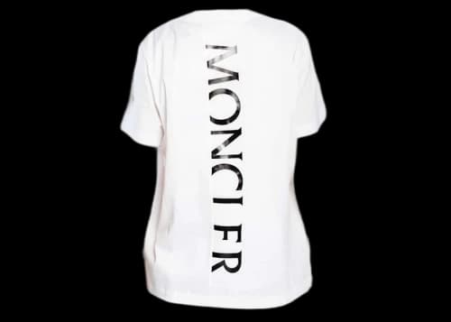 Moncler Back Vertical Logo Mens T-Shirt White