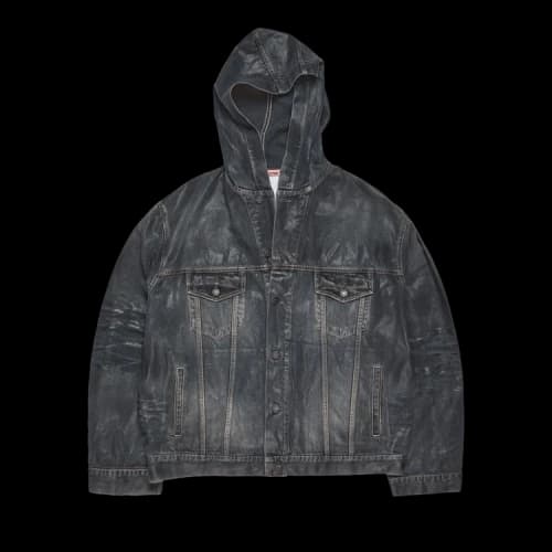 Acne Studios Hooded Denim Jacket 'Black'