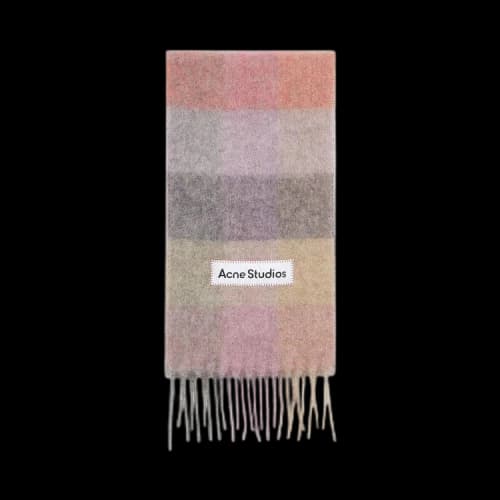 Acne Studios Mohair Checked Scarf 'Fuchsia/Lilac/Pink'