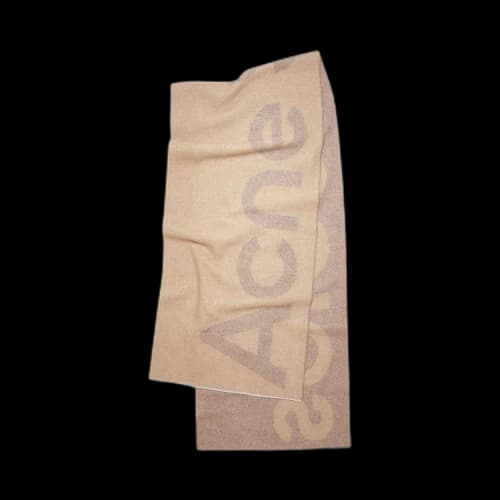 Acne Studios Logo Jacquard Scarf 'Camel Brown'
