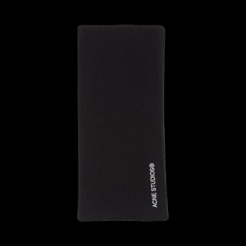 Acne Studios Logo Embroidered Scarf 'Black'