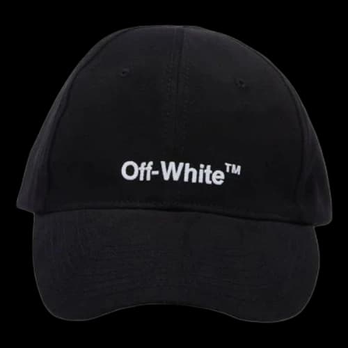 Off-White Alphabet Printing Logo Black Cap