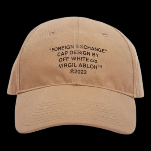 Off-White Logo Alphabet Printing Brown Cap