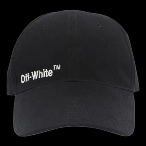 Off-White Side Printing Logo Black Cap