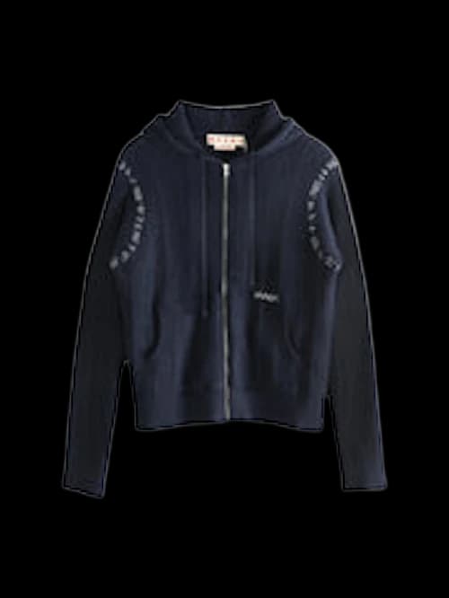 Marni Hooded Cardigan Ultra Marine