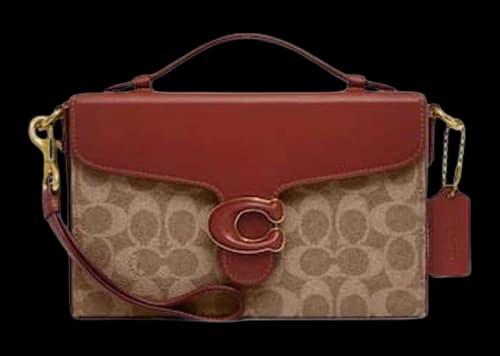 Coach Bag in Signature Canvas Tabby Box Brass/Tan/Rust