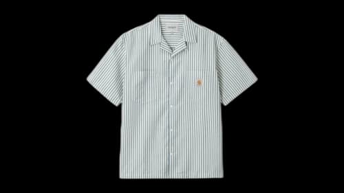 Carhartt WIP Leavel Short Sleeve Shirt Light Blue