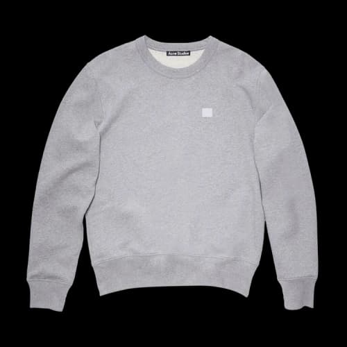 Acne Studios Face Motif Sweatshirts 'Light Grey Melange'