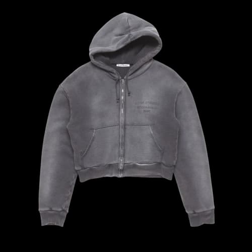 Acne Studios Sprayed Zip Hoodie 'Faded Black'