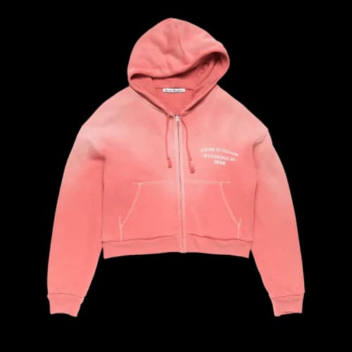 Acne Studios Sprayed Zip Hoodie 'Red'